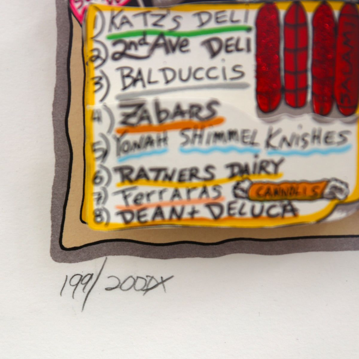 Charles Fazzino- 3D Construction Silkscreen Serigraph "NEW YORK IS"