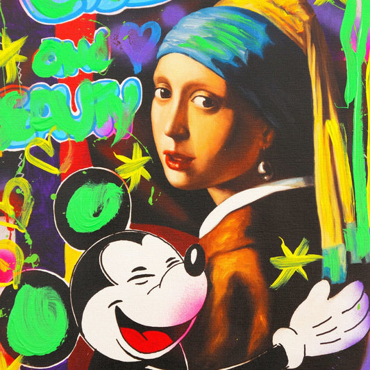 Nastya Rovenskaya- Original Mixed Media on Canvas "Classic Love I"