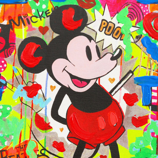 Nastya Rovenskaya- Original Mixed Media on Canvas "The Answer is Love"
