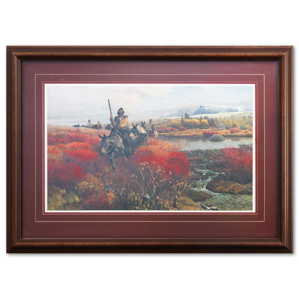 John Clymer- Offset Lithograph "Trapper"