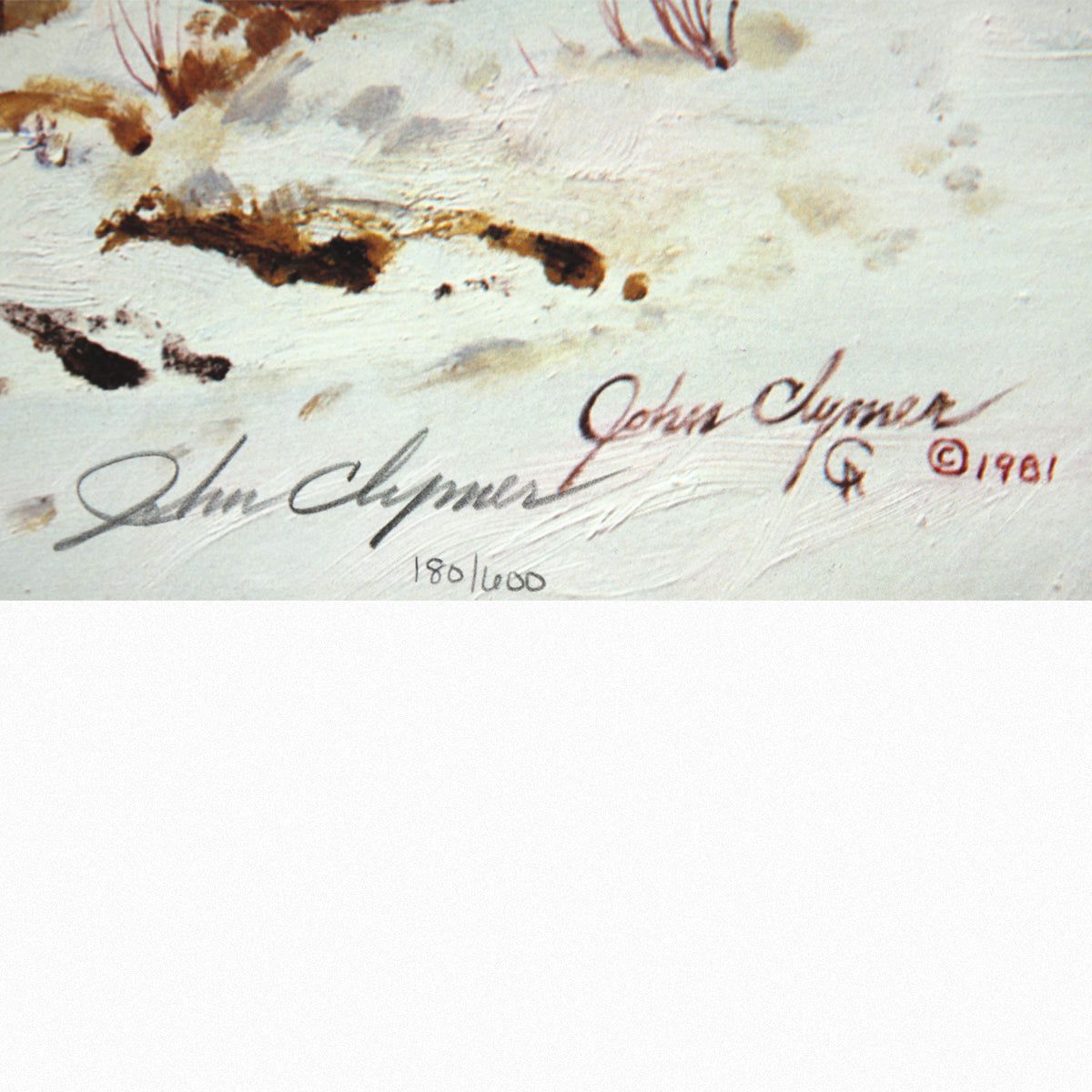 John Clymer- Offset Lithograph "Winter's End"