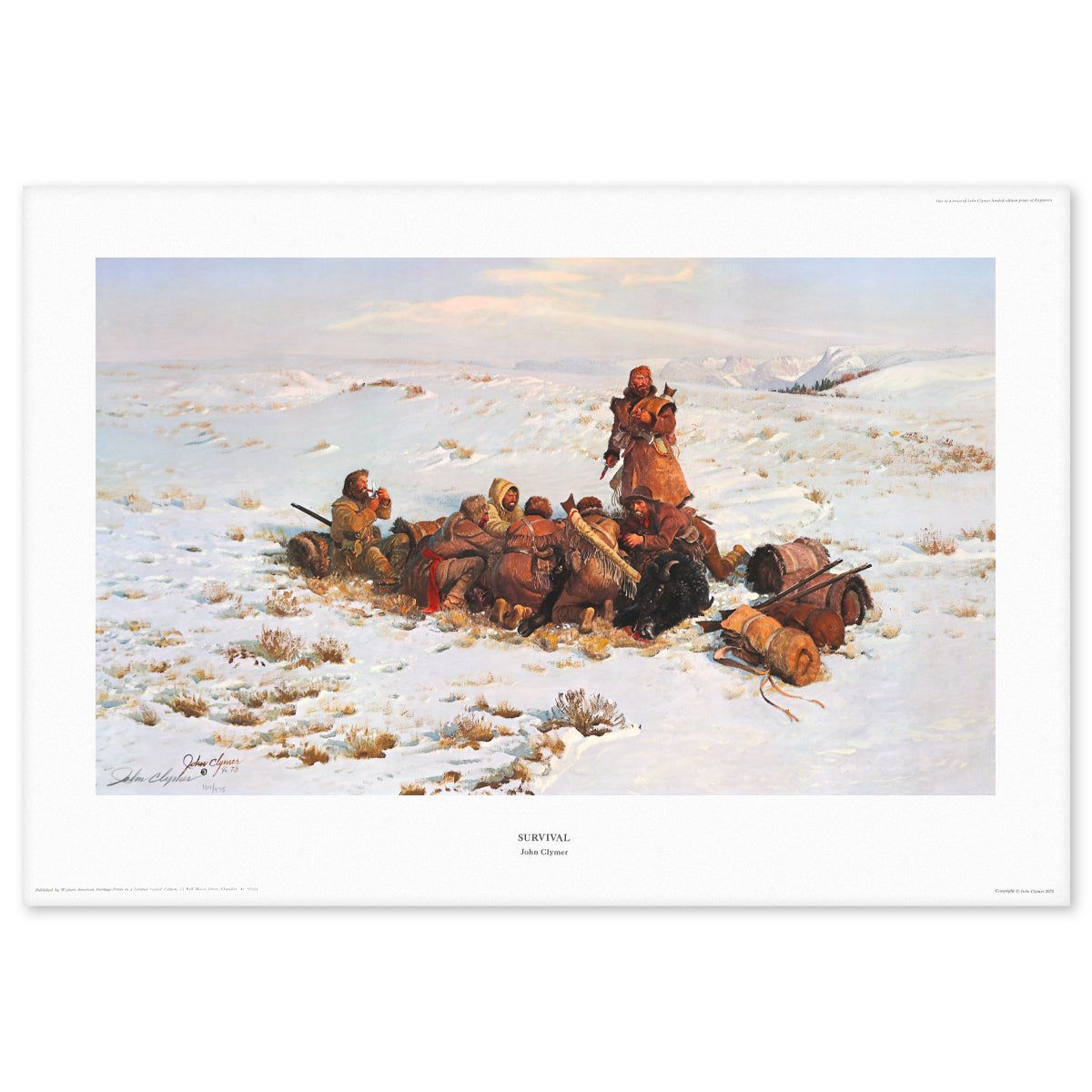 John Clymer- Offset Lithograph "Survival"