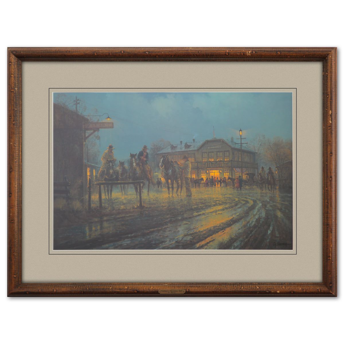 Guy Harvey- Offset Lithograph "Cowboys Christmas Ball"