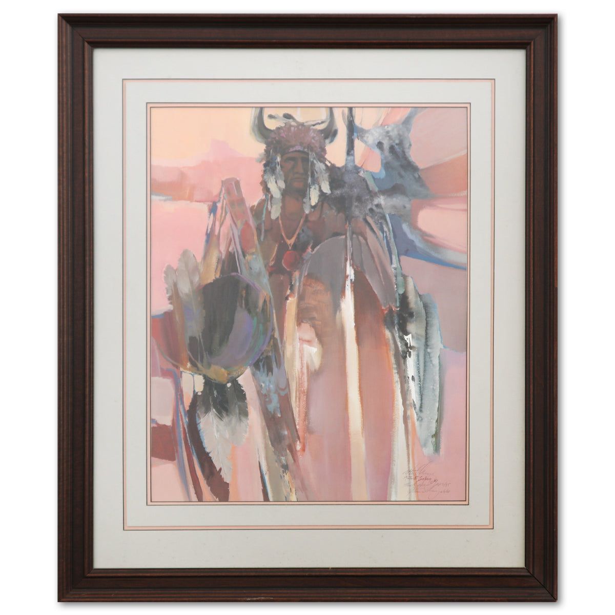 Morten F. Solberg- Offset Lithograph "Indian Warrior"