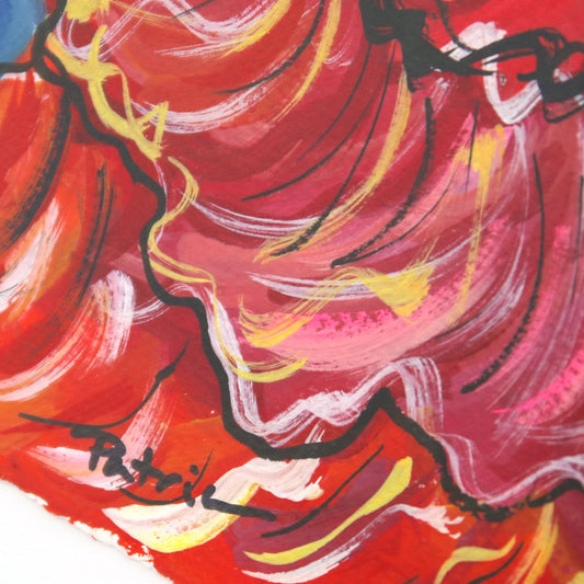 Patricia Govezensky- Original Watercolor "Midnight Collision"