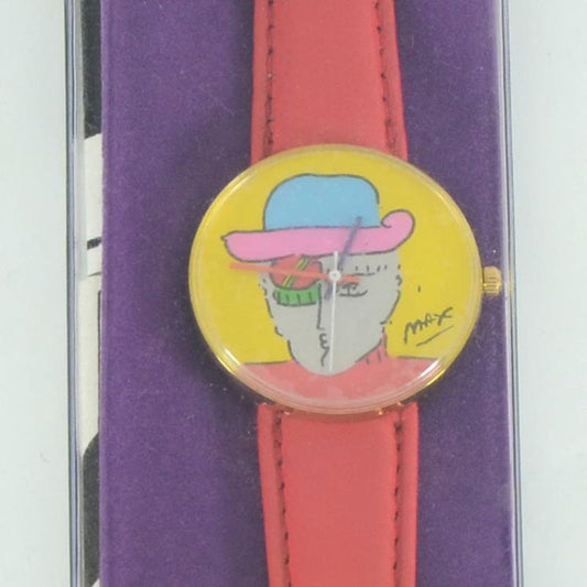 Vintage Peter Max "Face" Watch with Original Packaging and Paperwork