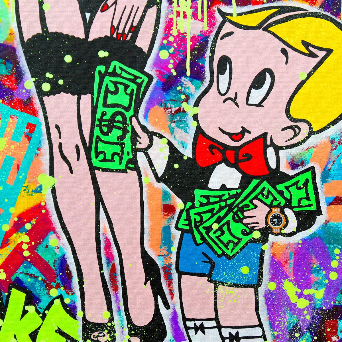 Nastya Rovenskaya- Original Oil on Canvas "Boop Street Royalty"