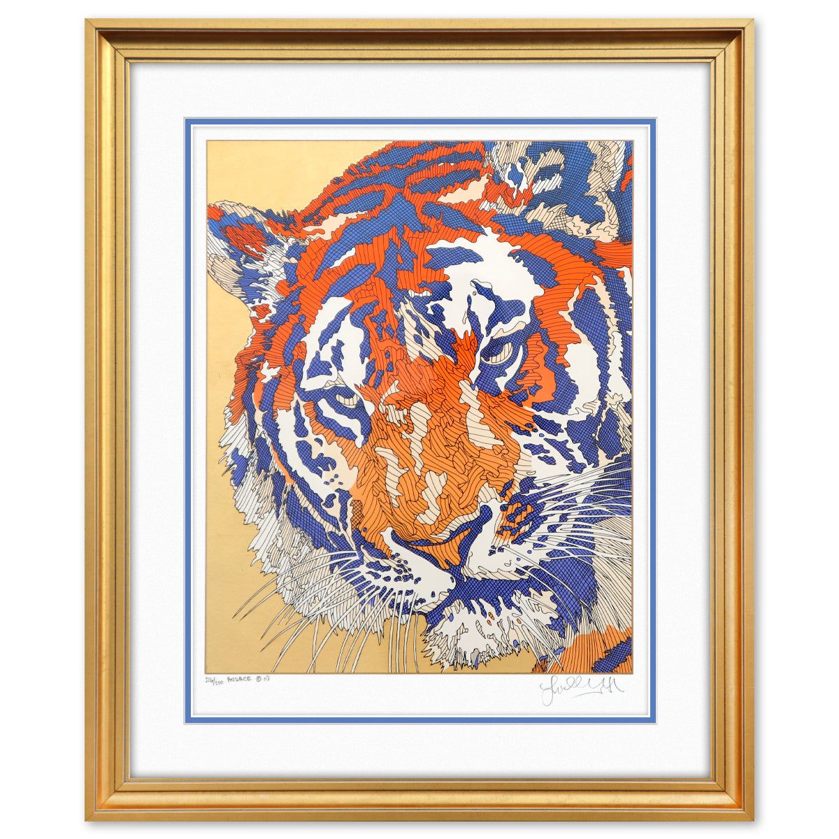 Guillaume Azoulay- Original Etching with Gold Leaf "Audace"