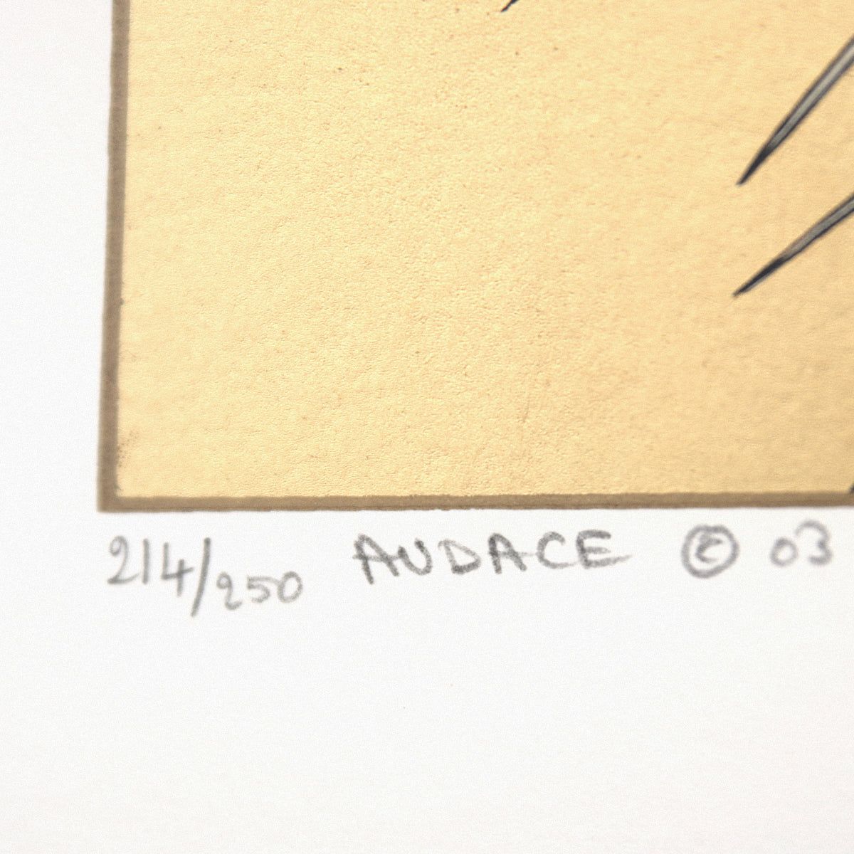 Guillaume Azoulay- Original Etching with Gold Leaf "Audace"