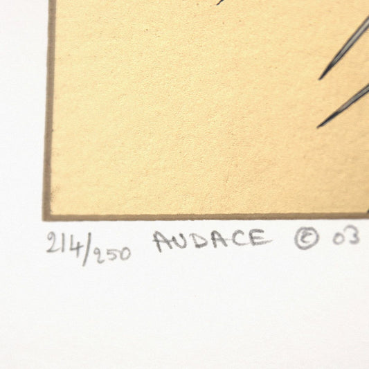 Guillaume Azoulay- Original Etching with Gold Leaf "Audace"