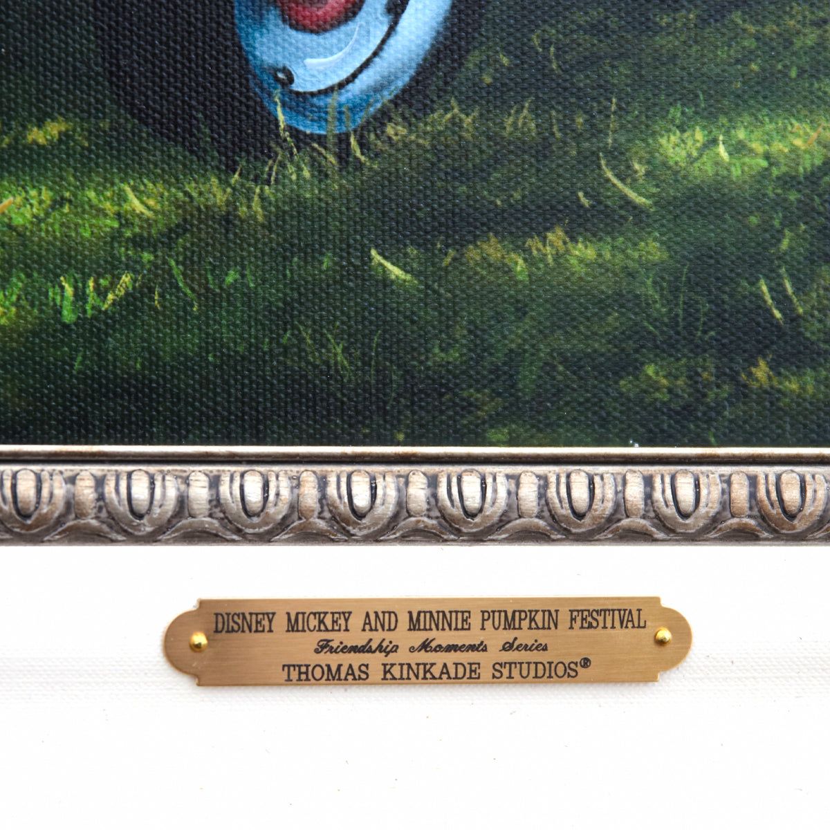 Thomas Kinkade- Hand Embellished Giclee on Canvas "Mickey and Minnie Pumpkin Festival"