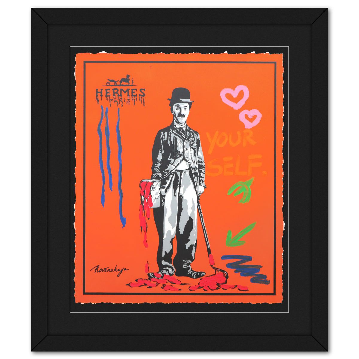 Nastya Rovenskaya- Original Mixed Media on Paper "Fresh Paint"