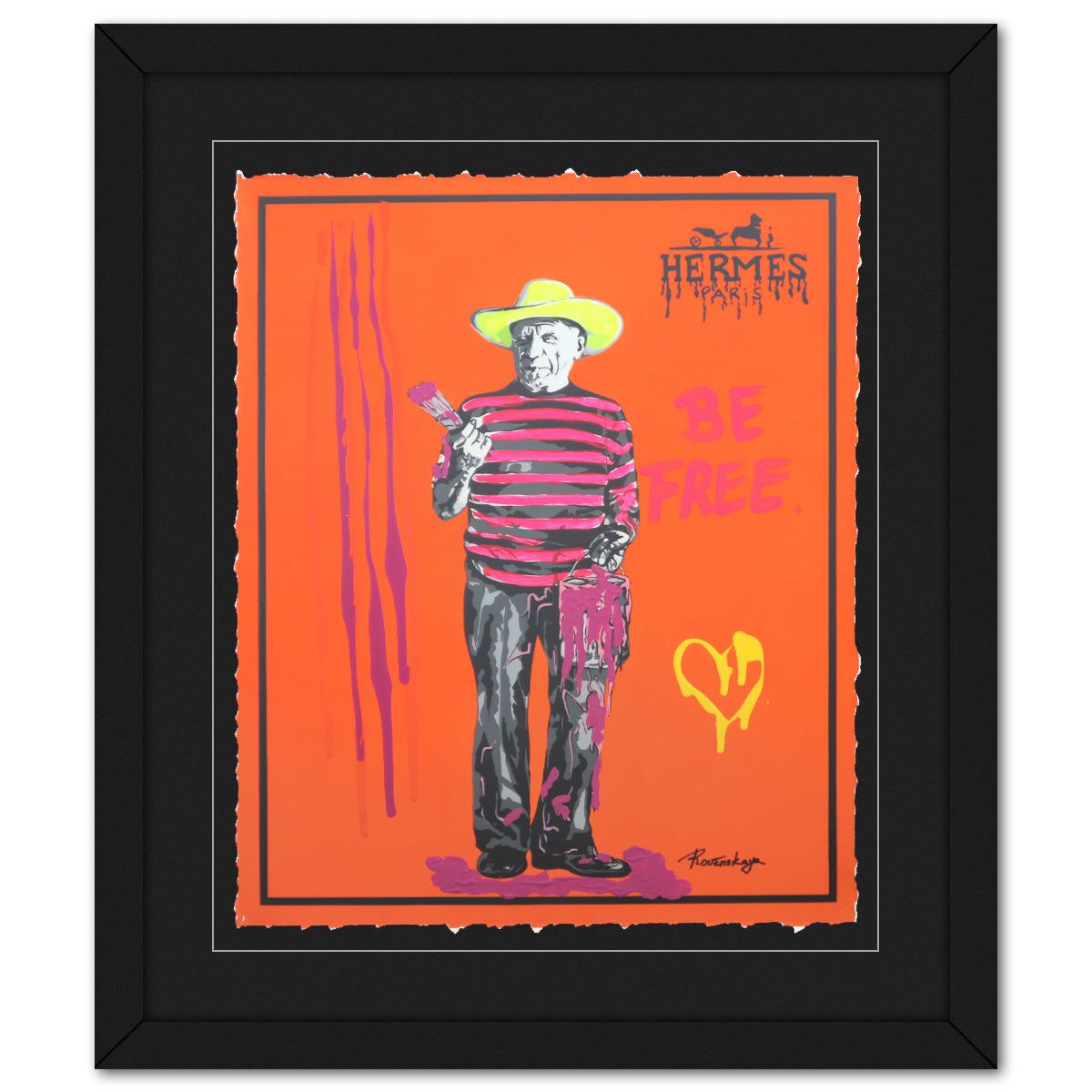 Nastya Rovenskaya- Original Mixed Media on Paper "I am Pablo"