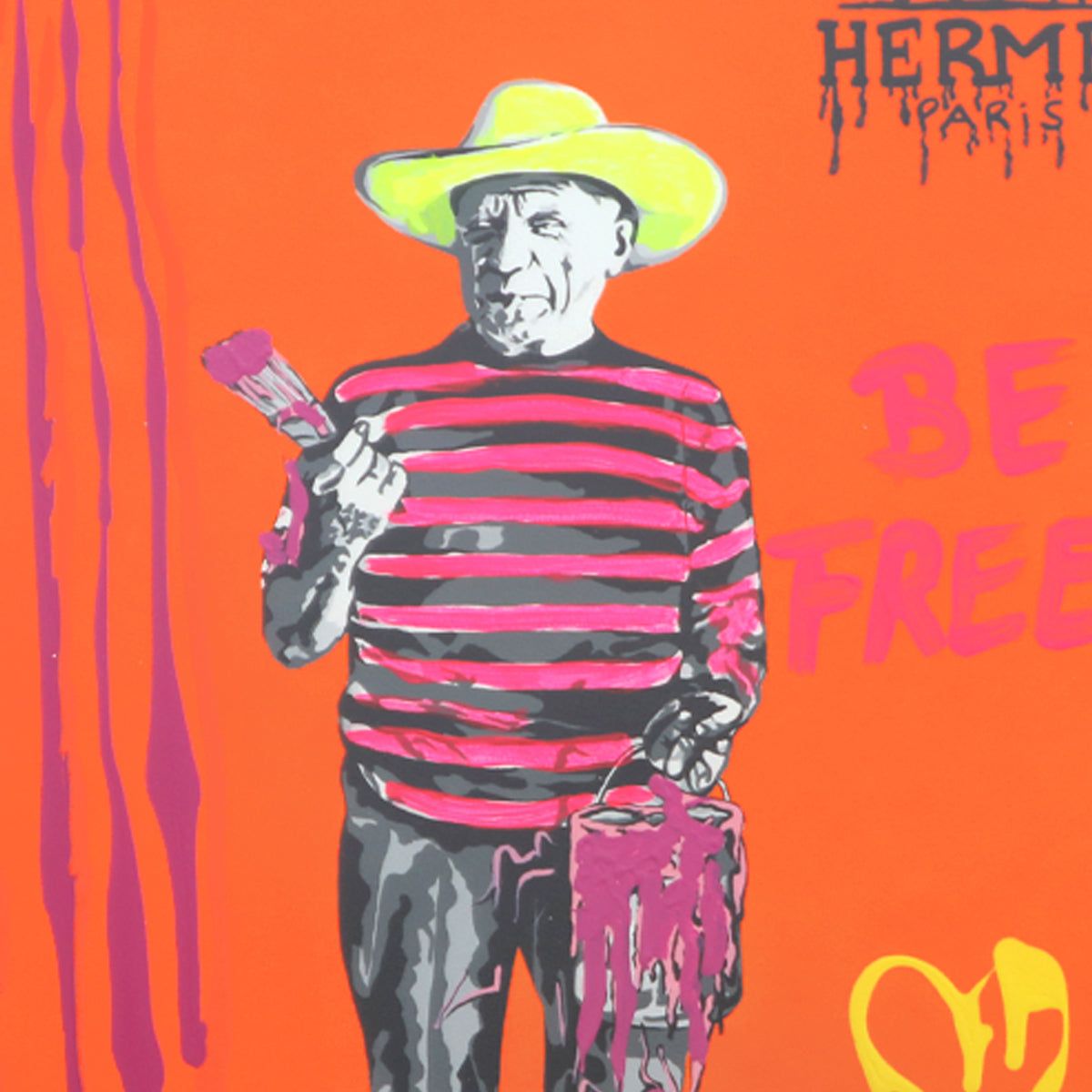 Nastya Rovenskaya- Original Mixed Media on Paper "I am Pablo"