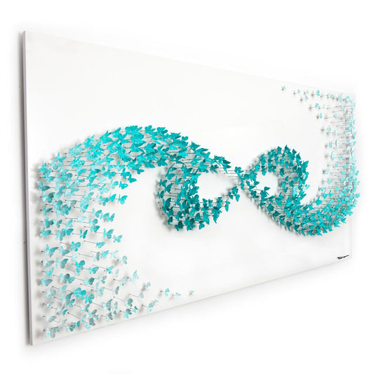 Patricia Govezensky-Original 3D Metal Art on Wood "The Physics of Freedom"