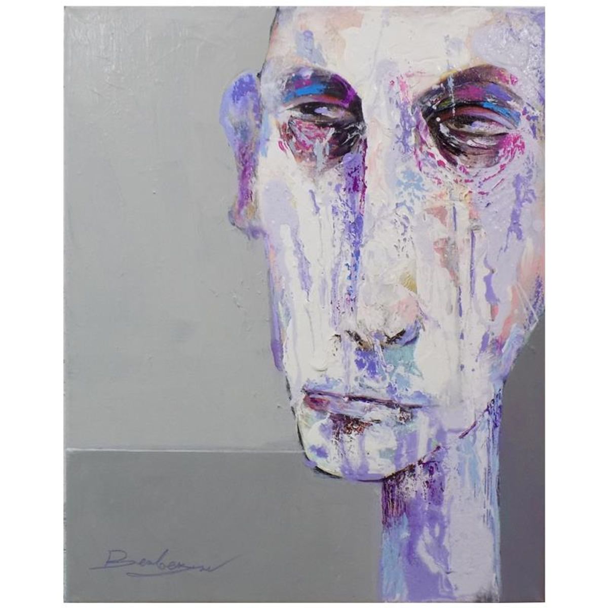 Berberyan, "No End in Sight" Hand Signed Original Painting on Canvas with Letter of Authenticity.