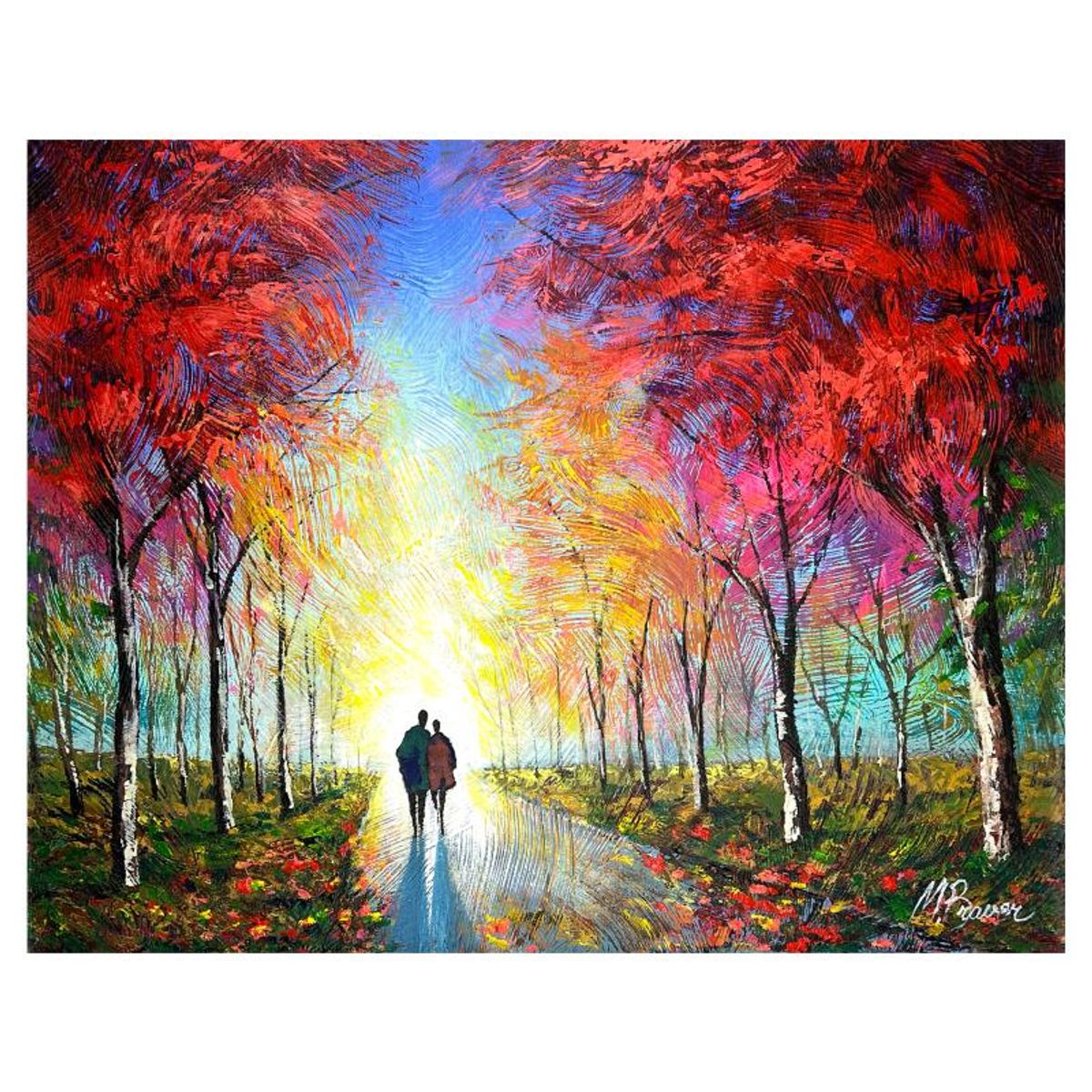 Mark Braver Hand Signed Original Painting on Canvas with Letter of Authenticity.