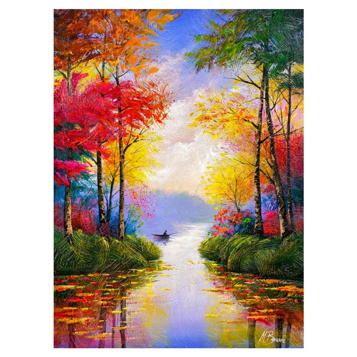 Mark Braver, Original Acrylic Painting on Canvas, Hand Signed with Letter of Authenticity.