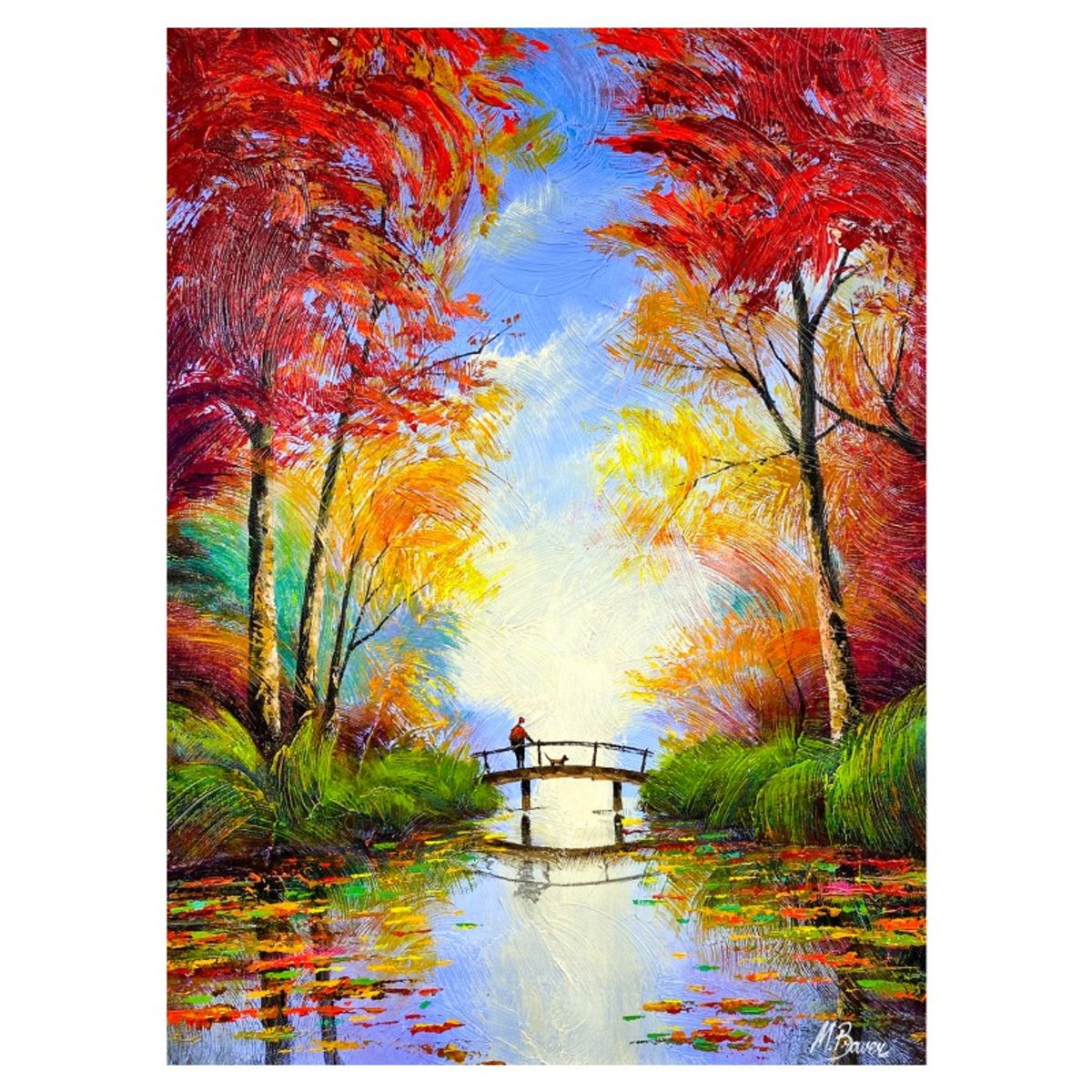 Mark Braver, Original Acrylic Painting on Canvas, Hand Signed with Letter of Authenticity.