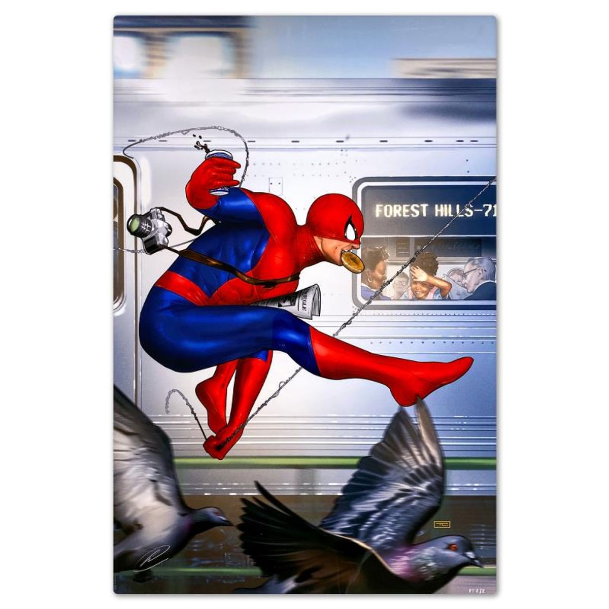 Marvel Comics & Taurin Clarke, "The Amazing Spider-Man" Limited Edition on Aluminum, PP Numbered 2/2 and Signed with Letter of Authenticity.