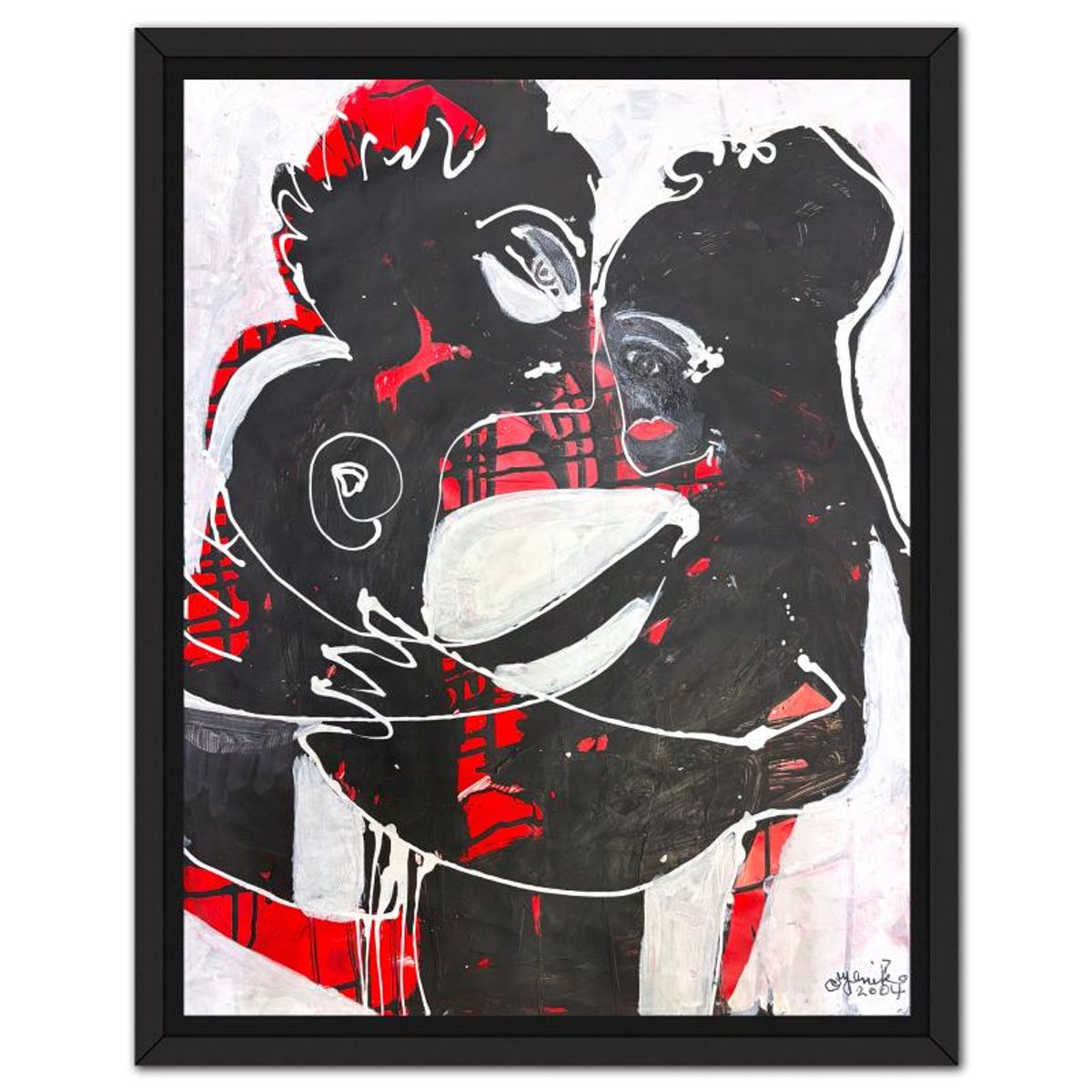 Jenik Cook, Framed Hand Signed Original Painting with Letter of Authenticity.