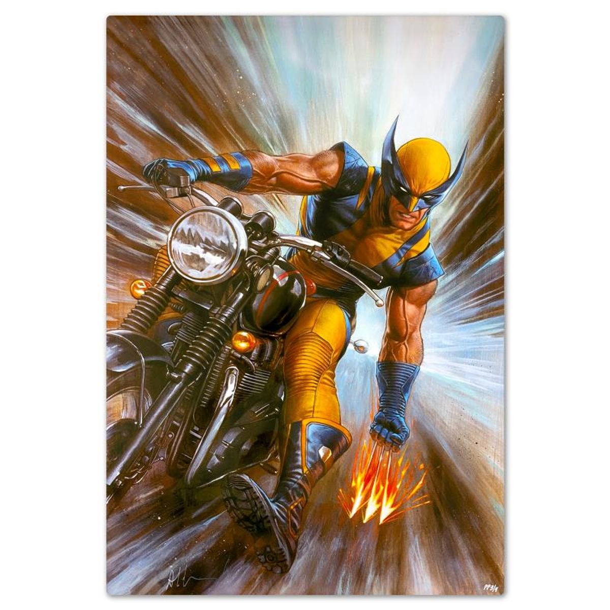 Marvel Comics & Adi Granov, "Return of Wolverine" Limited Edition on Aluminum, PP Numbered 3/4 and Hand Signed with Letter of Authenticity.