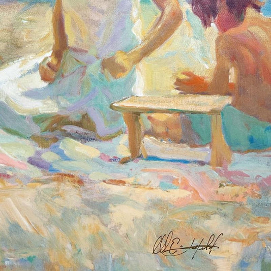 Don Hatfield, "Summer Afternoon" Hand Signed Serigraph on Canvas with Letter of Authenticity.