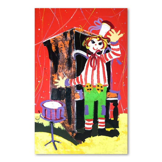 Paul Blaine Henrie (1932-1999), "Hold That Tiger" Hand Signed Original Painting on Canvas (48"x30") with Letter of Authenticity.