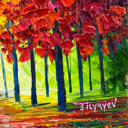 Slava Ilyayev, Framed Original Oil Painting on Canvas, Hand Signed with Letter of Authenticity.