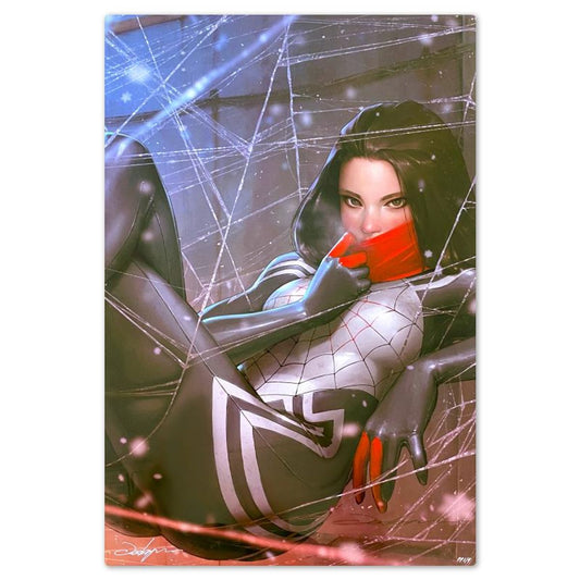 Marvel Comics & Jeehyung Lee, "Silk" Limited Edition on Aluminum, PP Numbered 1/4 and Signed with Letter of Authenticity.