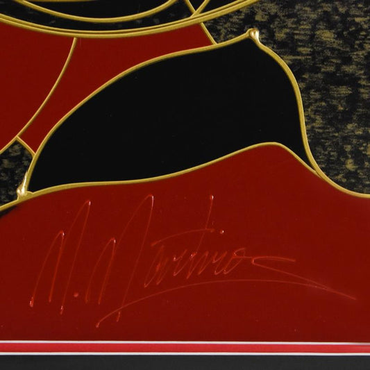 Martiros Manoukian, "Golden Grace" Framed Limited Edition Mixed Media Silkscreen, Numbered and Hand Signed with Letter of Authenticity.