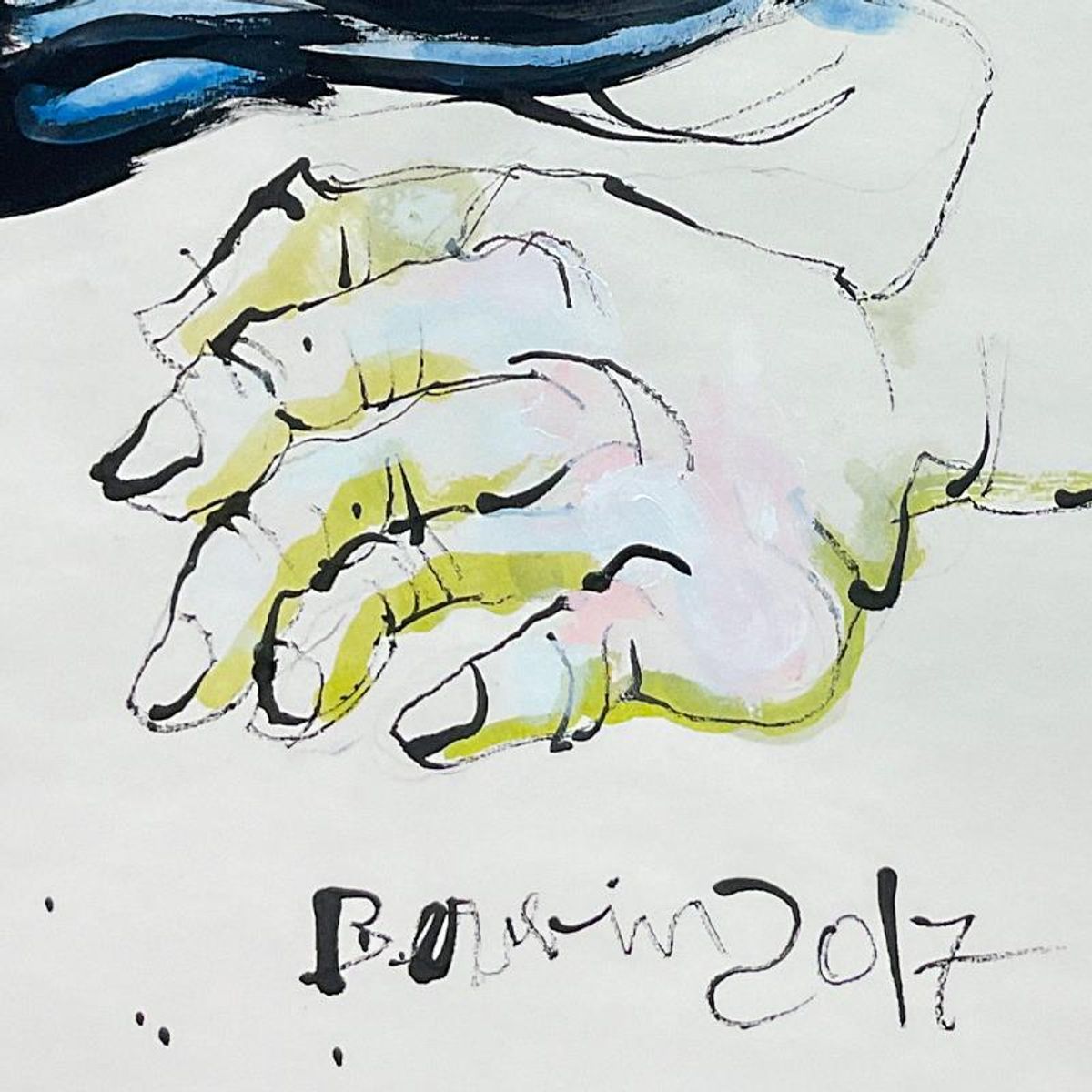 Milton Berwin (1925-2023), Original Painting (30" x 22.5"), Hand Signed with Letter of Authenticity.