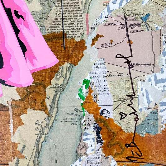 Mr Brainwash, "Beautiful Girl, 2024" Framed Unique (UNQ) Mixed Media, Hand Signed with Certificate of Authenticity.