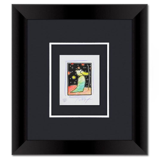 Peter Max, Framed One-of-a-Kind Mixed Media, Hand Signed with Registration Number Certifying Authenticity.