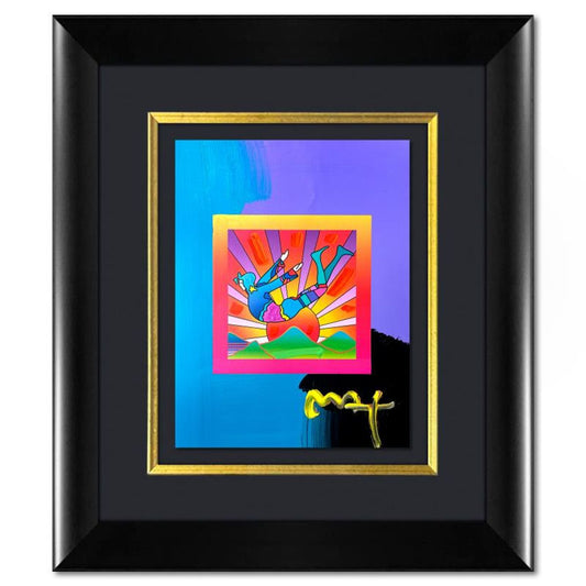 Peter Max, "Cosmic Flyer" Framed One-of-a-Kind Acrylic Mixed Media, Hand Signed with Registration Number Certifying Authenticity