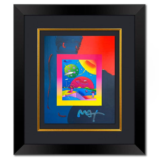 Peter Max, "Year 2250" Framed One-of-a-Kind Mixed Media, Hand Signed with Registration Number Certifying Authenticity.