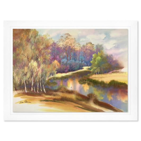 Zina Roitman, Framed Hand Signed Original Painting with Letter of Authenticity.