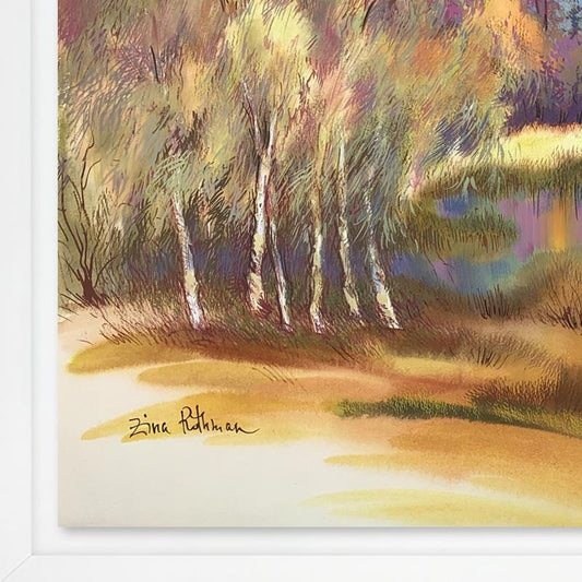 Zina Roitman, Framed Hand Signed Original Painting with Letter of Authenticity.