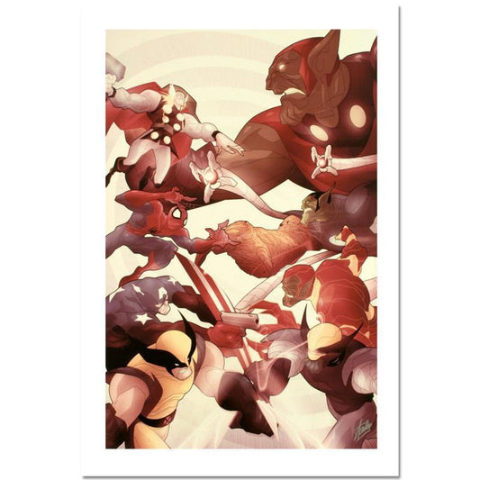 Stan Lee Signed, Marvel Comics Limited Edition Canvas 1/99 "Secret Invasion: Front Line #5" with Certificate of Authenticity.