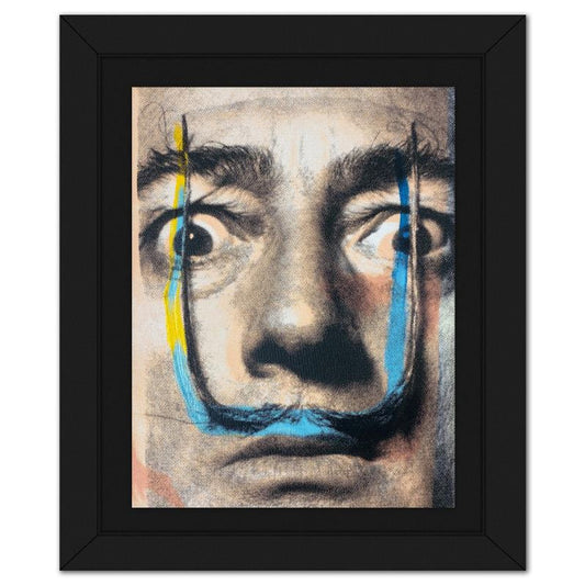 Steve Kaufman (1960-2010), "Dali's Mustache" Framed Hand Embellished Limited Edition Silscreen, Numbered RR 4/100 Inverso and Hand Signed with Letter of Authenticity