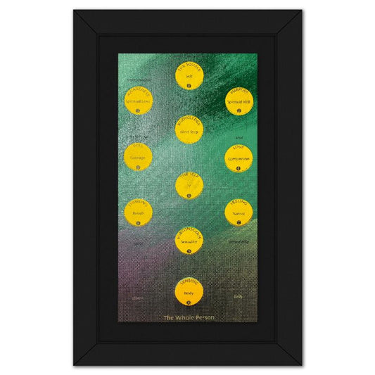 Steve Kaufman (1960-2010), "Kabbalah the Whole Person" Framed Hand Embellished Limited Edition Silscreen, Numbered 19/50 Inverso and Hand Signed with Letter of Authenticity