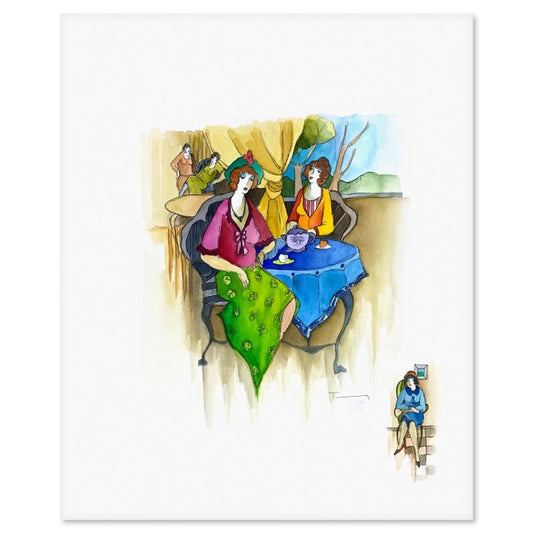 Itzchak Tarkay (1935-2012), Original Mixed Media Watercolor, Hand Signed with Letter of Authenticity.