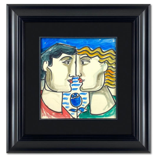 Yuroz, Framed Original Painting, Hand Signed with Letter of Authenticity.