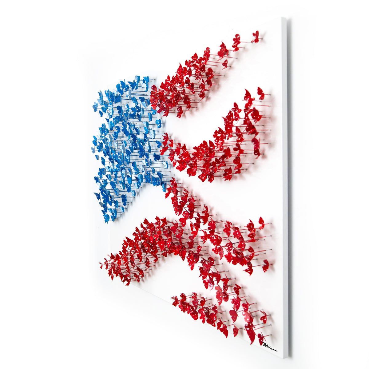 Patricia Govezensky- Original 3D Metal Art on Wood "Land of the Free"