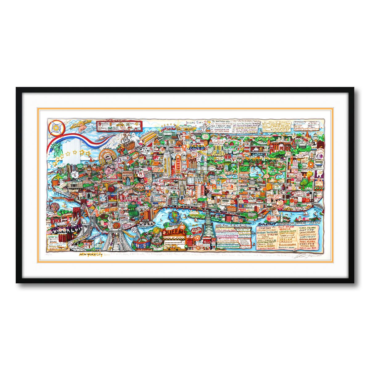 Charles Fazzino- 3D Construction Silkscreen Serigraph "NY IS..."