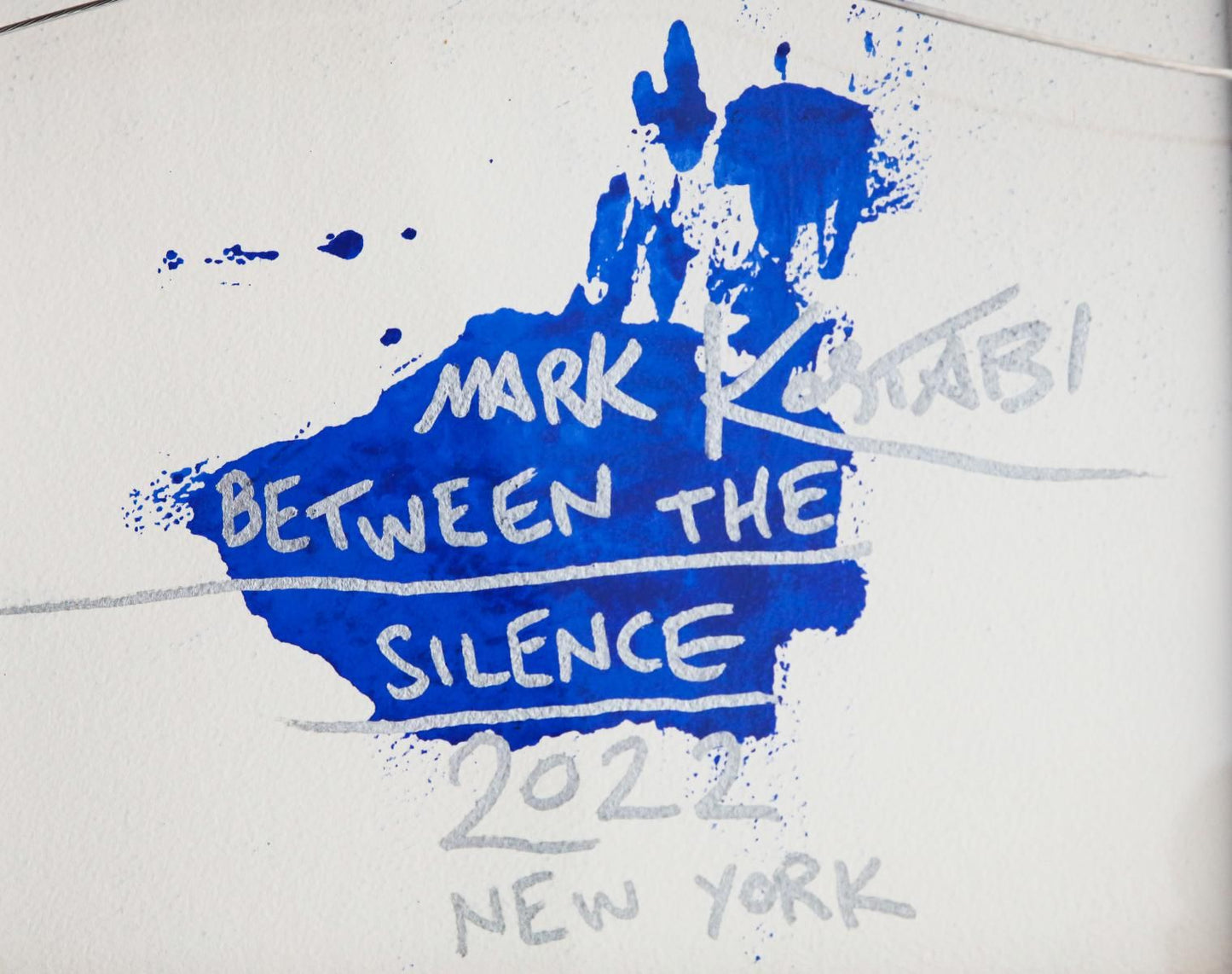 Mark Kostabi- Original Mixed Media on Paper "Between the Silence"