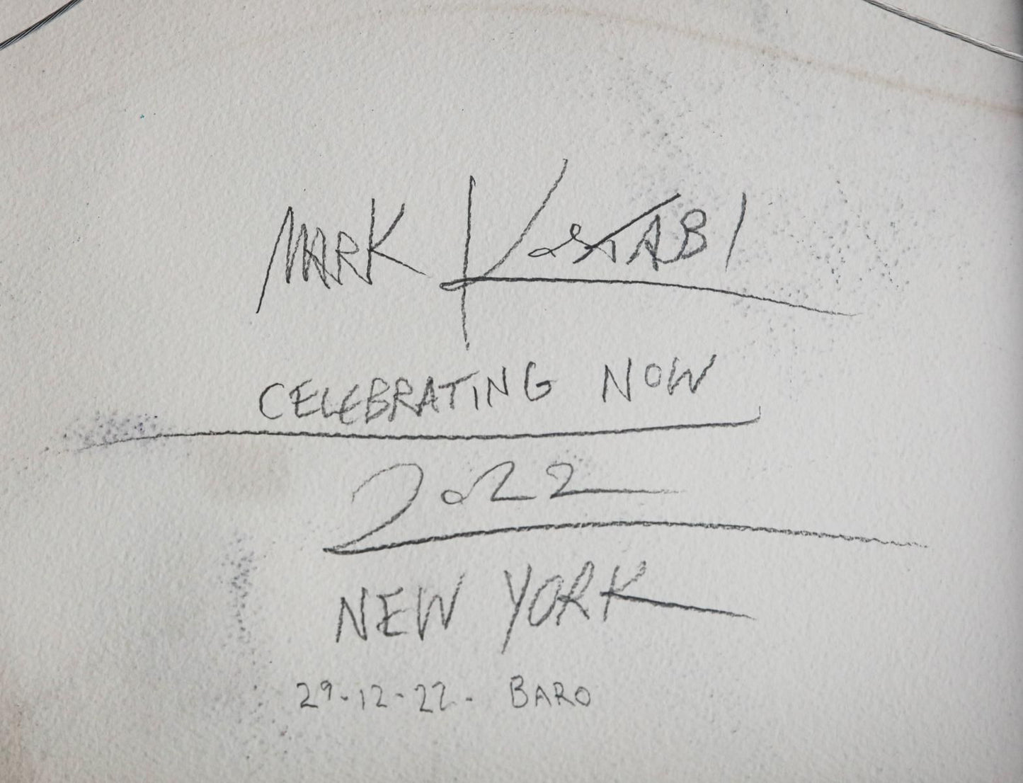 Mark Kostabi- Original Mixed Media on Paper "Celebrating Now"