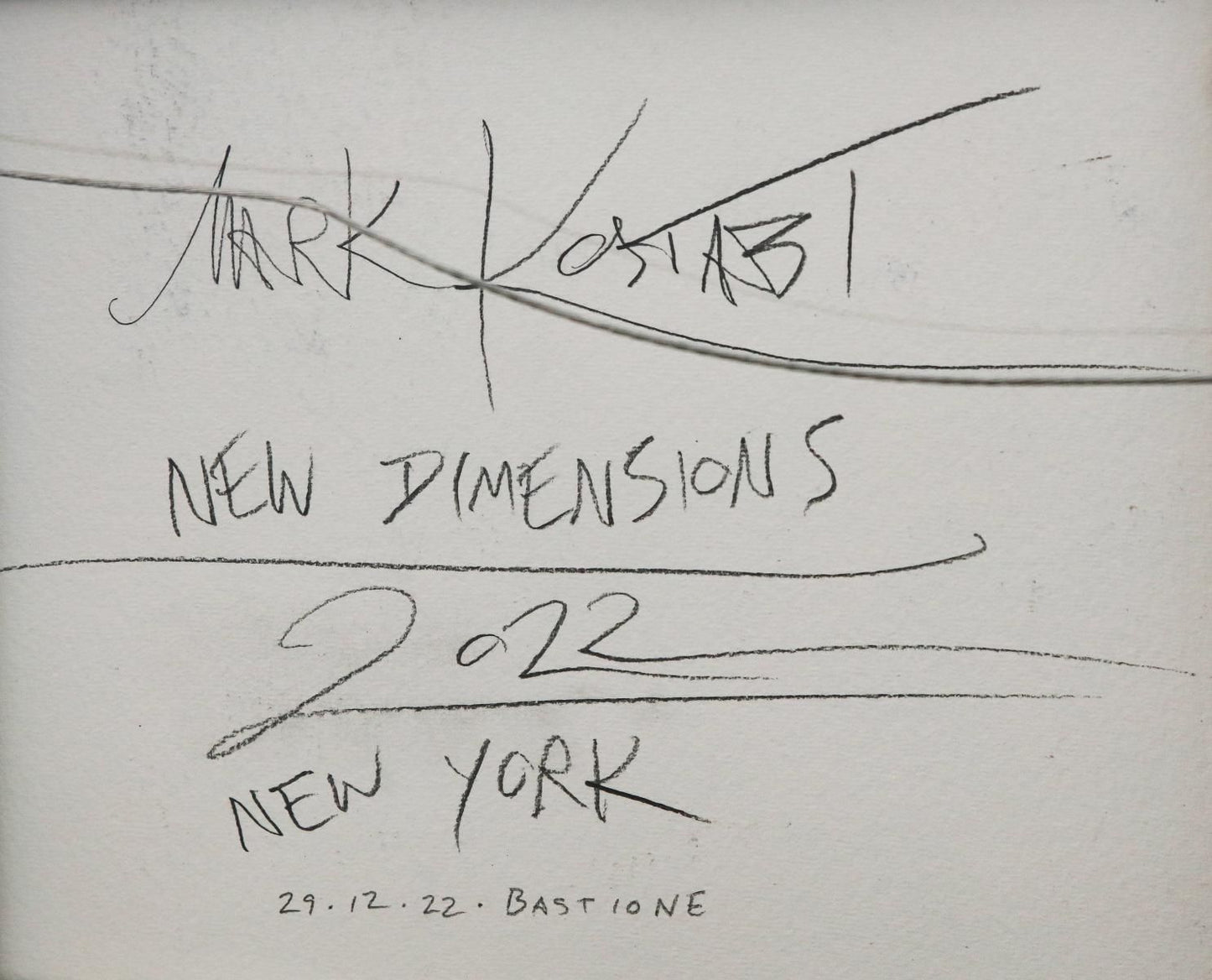 Mark Kostabi- Original Mixed Media on Paper "New Dimensions"