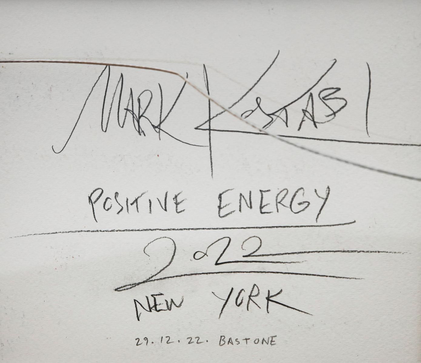 Mark Kostabi- Original Mixed Media on Paper "Positive Energy"
