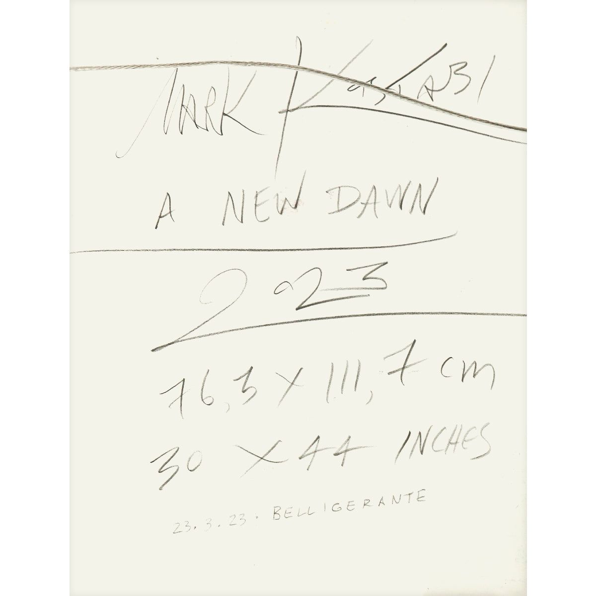 Mark Kostabi- Original Mixed Media on Paper "A New Dawn"